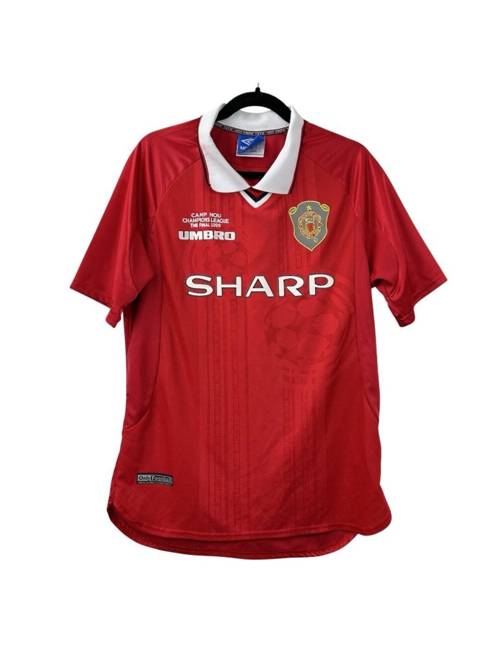 Vintage Manchester United Champ League Final 1999 Umbro Sharp-XL-Made in England